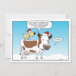 Carte Cookies amusants et Scotch pour Père Noël à Noël