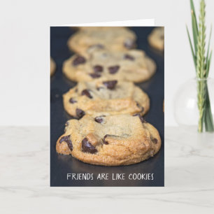 Carte cookies d'amitié et de puces de chocolat