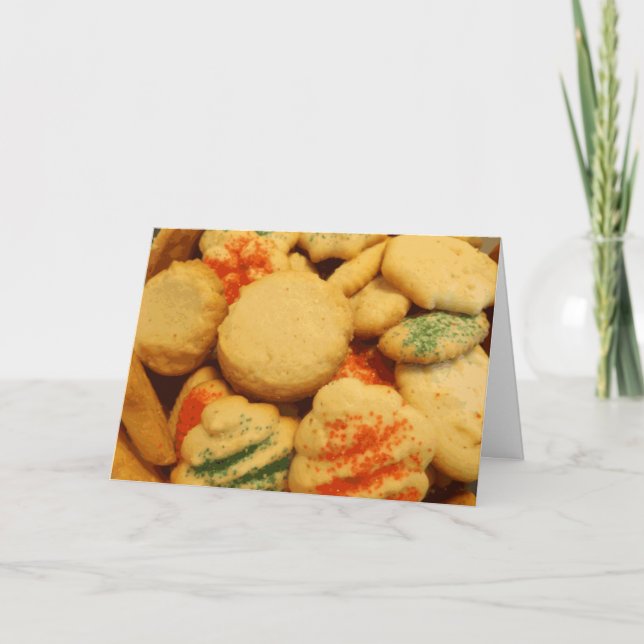 Carte Cookies de Noël avec paillettes de sucre (Devant)