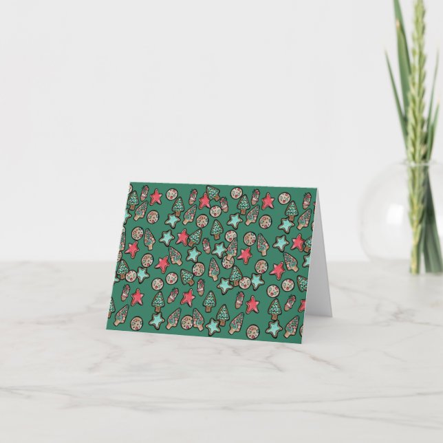 Carte Cookies de Noël Vacances Fête de la cuisson des co (Devant)
