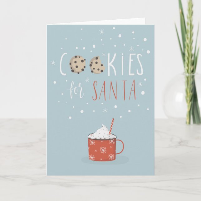 Carte Cookies pour Noël Père Noël (Devant)