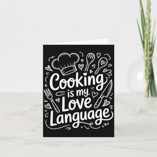 Carte Cooking Is My Love Language, Culinary Chef And Kit (Devant)