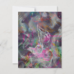 Carte Cool coloré effets de fumée lumineuse note de musi