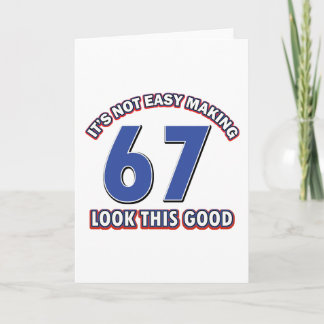 Carte Cool conceptions d'anniversaire de 67 ans