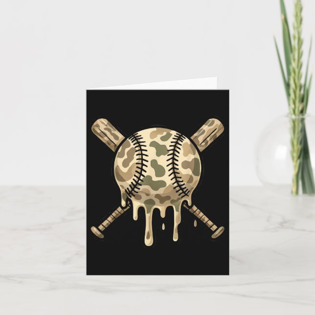 Carte Cool de base-ball Camo Baseball Bateaux Boys Sport (Devant)