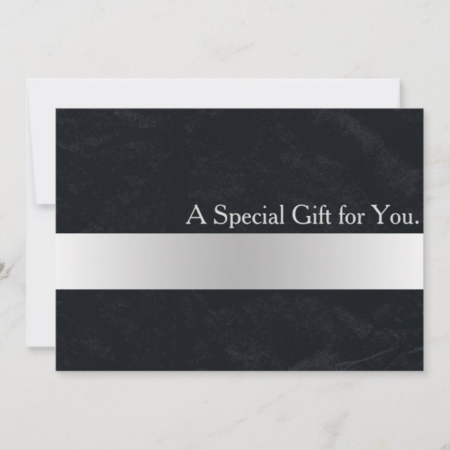 Carte Cool Faux Silver Stripe Modern Cadeau Certificat (Devant)