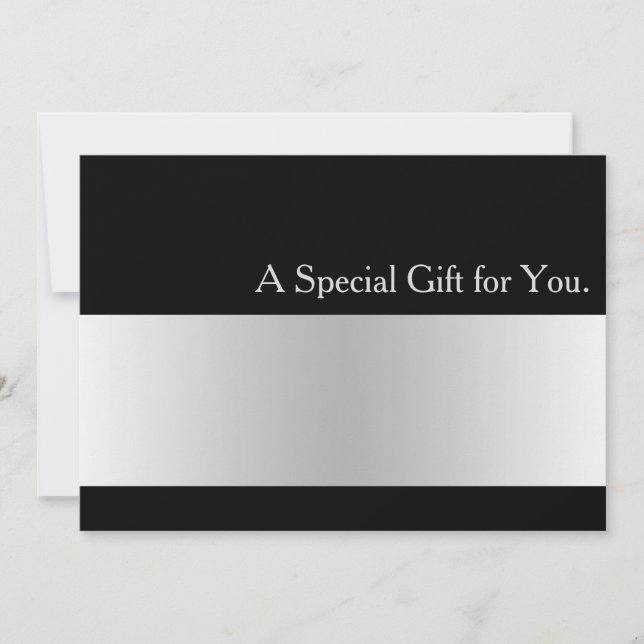 Carte Cool Faux Silver Stripe Modern Cadeau Certificat (Devant)