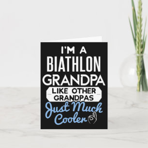 Carte Cool Fête des pères Biathlon Grand-père