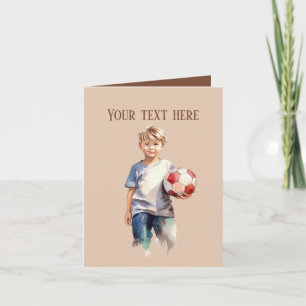 Carte Cool garçons soccer sports ajouter un texte