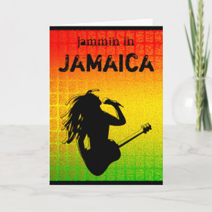 Carte Cool Jammin en Jamaïque Reggae Rastaman Rastafari