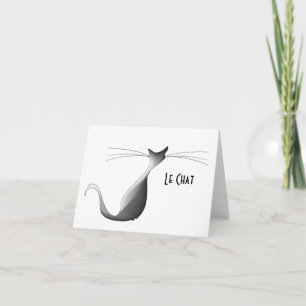 Carte Cool Le Chat BLANK Note Card