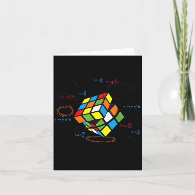 Carte Cool Math Rubik Rubix Rubics Player Cube Math (Devant)
