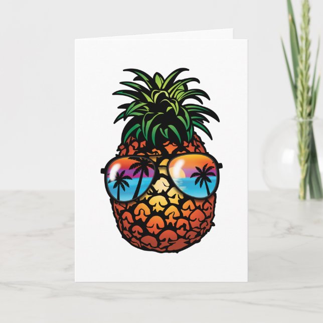 Carte Cool Pineapple Lover Tropical Hawaii Beach Voyage (Devant)