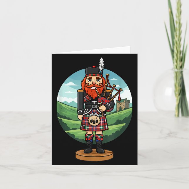 Carte Cool Scottish Nutcracker Bagpes  (Devant)