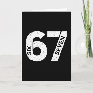 Carte Cool Six Seven Nombre Génération Alpha Argot 6 7 T