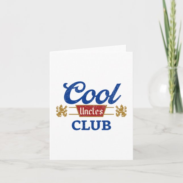 Carte Cool Uncles Club Meilleur Oncle Jamais Drôle Poche (Devant)