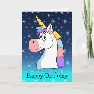 Carte Cool Unicorn anniversaire