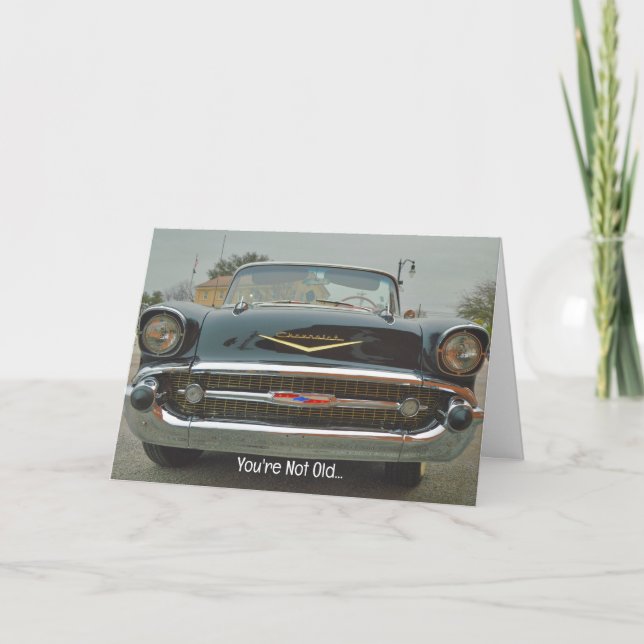 Carte Cool Vieux Classique Voiture Amusant Vieux Timer A (Devant)