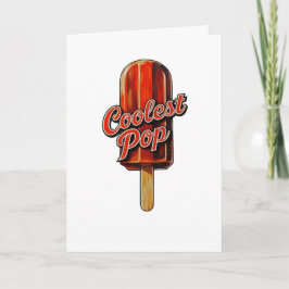 Carte Coolest Pop Funny Fête des pères Retro Papa Plaisa