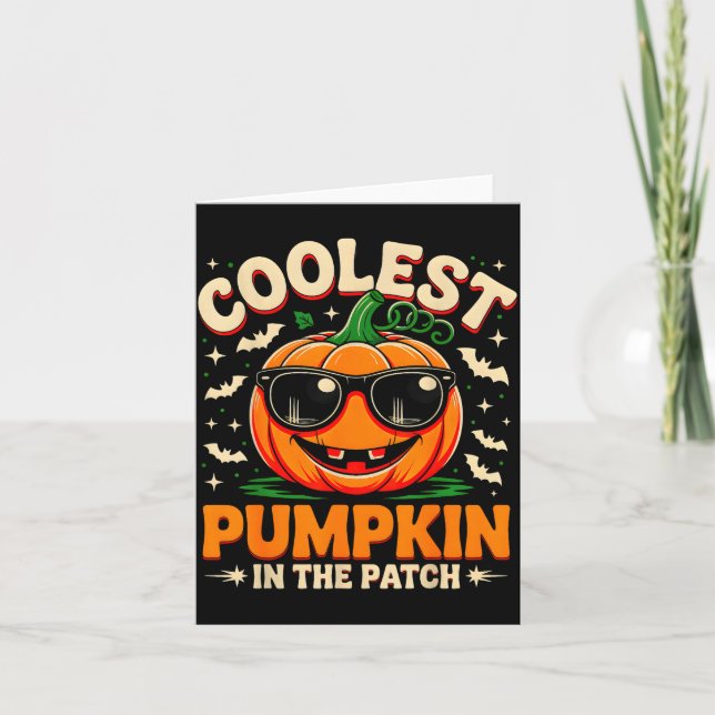Carte Coolest Pumpkin In The Patch Groovy Halloween For  (Devant)