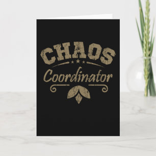 Carte COORDONNATEUR CHAOS Employé Du Mois Homeschool