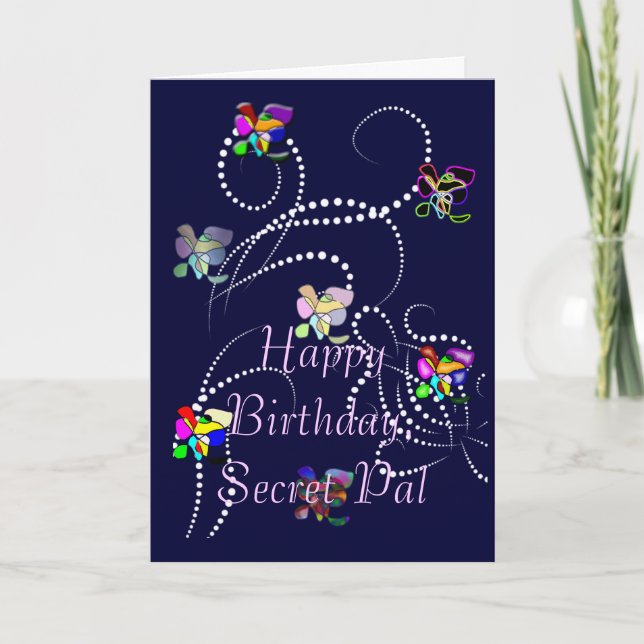 Carte copain de secret de joyeux anniversaire (Devant)