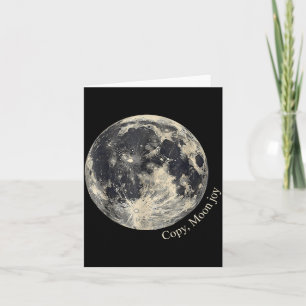 Carte Copie Rétro Lune Joie Citation Lunaire Drôle Amour
