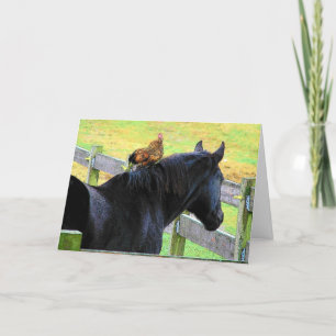 Carte Coq et jument