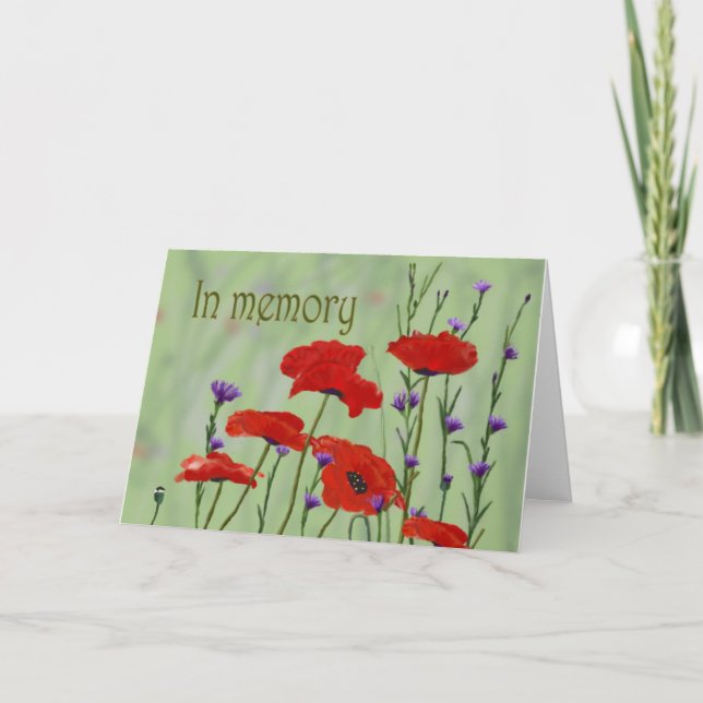 Carte Coquelicots de souvenir Personnalisez-le (Devant)