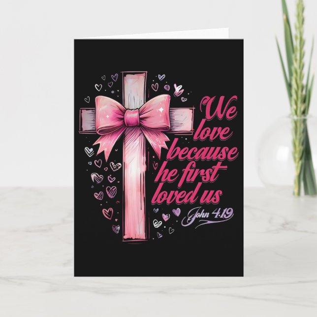 Carte Coquette Jésus Saint-Valentin Arbalète Amour Chrét (Devant)