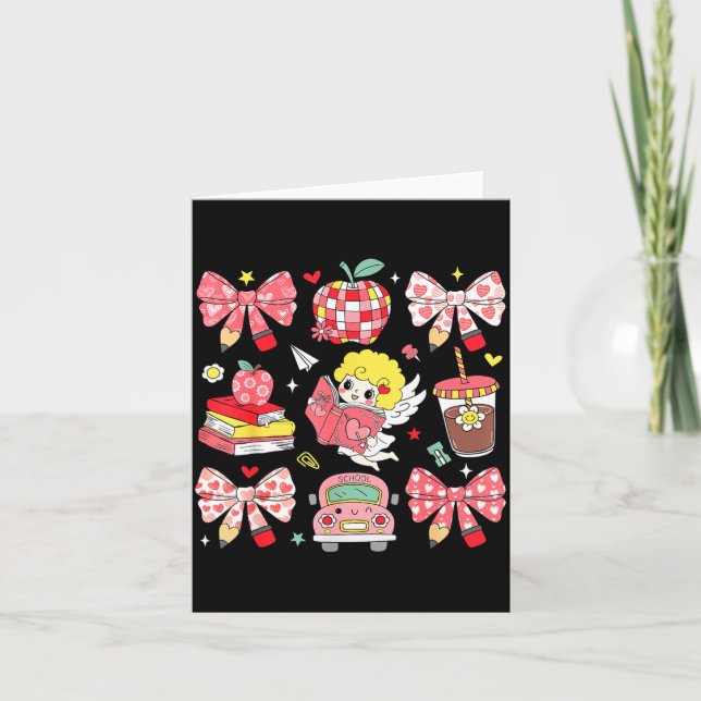 Carte Coquette Nk Bow Teacher Appreciation Valentines Da (Devant)