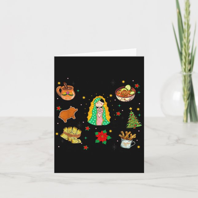 Carte Coquette Tis The Season Mexican Christmas Spanish  (Devant)