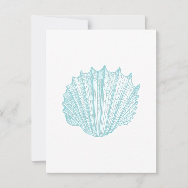 Carte Coquillage marin Vintage nautique (Devant)