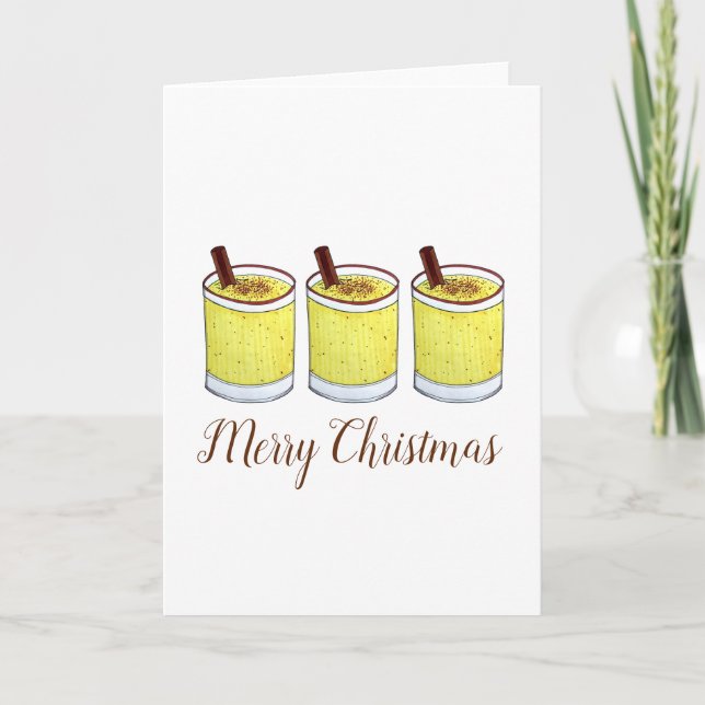 Carte Coquito Puerto Rican Eggnog Boire Joyeux Noël (Devant)
