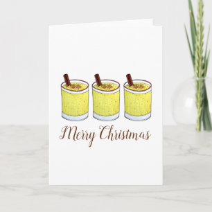 Carte Coquito Puerto Rican Eggnog Boire Joyeux Noël