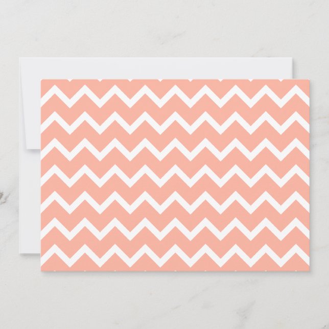 Carte Corail et White Zig Zag Motif. (Devant)