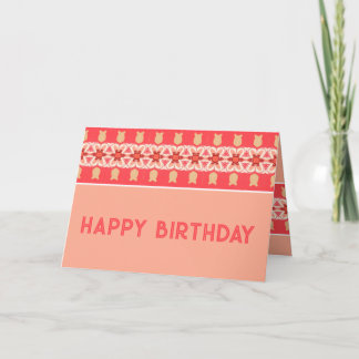 Carte Corail Rose Et Brown Rusteux