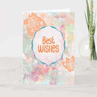 Carte Coral Fiesta Blooms Meilleurs voeux Félicitations