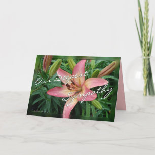 Carte Coral Lily Sympathy