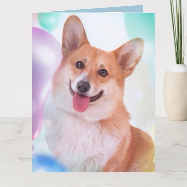 Carte Corgi à ballon du Parti (Devant)