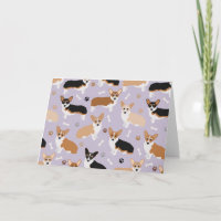 Carte Corgi Chien Paps et Bones