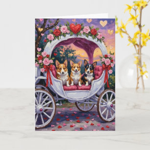 Carte Corgi Chien Saint-Valentin 