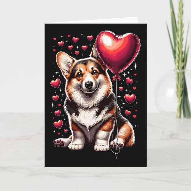 Carte Corgi Chien Saint-Valentin Propriétaire de chien S (Devant)