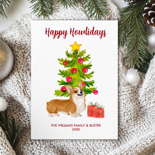 Carte Corgi Happy Howlidays