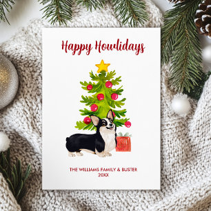 Carte Corgi Happy Howlidays