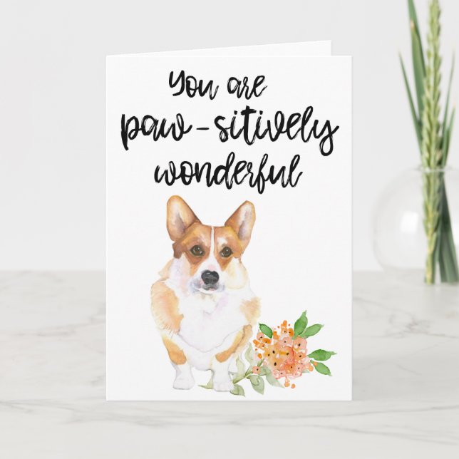 Carte Corgi Valentine's Day (Devant)