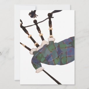 Carte cornemuses écossaises en plaid