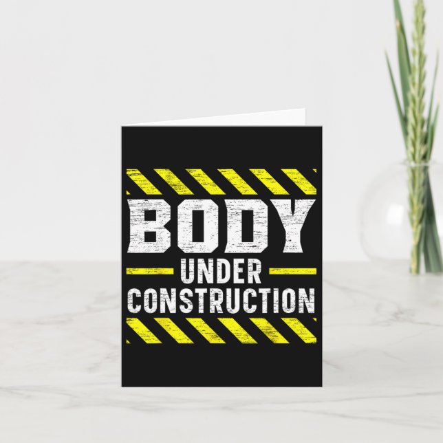 Carte Corps en construction Bodybuilding (Devant)