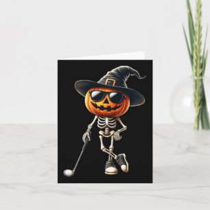 Carte Cos de golf de citrouille de golf squelette Hallow