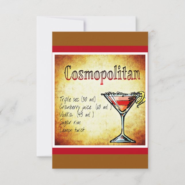 Carte cosmopolite-854409 COSMOPOLITAN RECETTE ALCOHOLIQU (Devant)